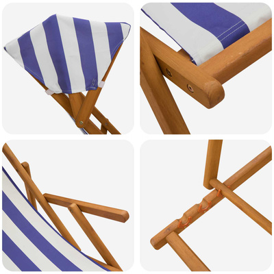 Fotel ogrodowy 2 pcs 3 Pozycja Lite Drewno Eukaliptusowe