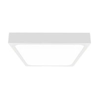 18W Plafon LED z mikrofalowym czujnikiem ruchu / Średnica: 225mm / Barwa:4000K / Klosz: Kwadratowy mleczny biała ramka / IP44