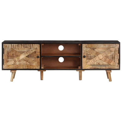 vidaXL Szafka pod TV, 140x30x46 cm, surowe drewno mango i akacjowe