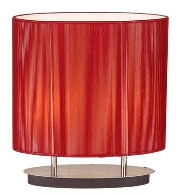 Lampka nocna Artemis czerwona z abażurem 2xE27 metalowa