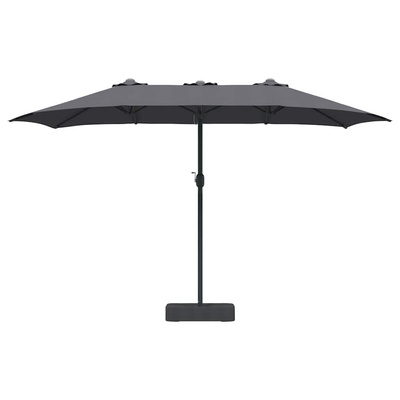 Parasolka ogrodowa Antracyt 385 x 209 x 244 cm Poliester i Stal