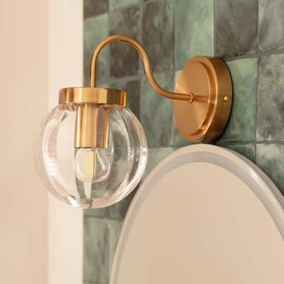 Kinkiet zewnętrzny złoty klasyczny Abruzzo Simone E27