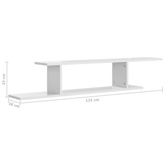 vidaXL Wisząca szafka pod TV, biel z połyskiem, 125x18x23 cm
