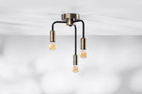 Lampa sufitowa patynowa + czarny mat 3xE14 Saga 33-01320