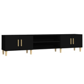 vidaXL Szafka pod TV, czarna, 180x31,5x40 cm, materiał drewnopochodny