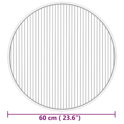 vidaXL Dywan okrągły, naturalny, 60 cm, bambusowy