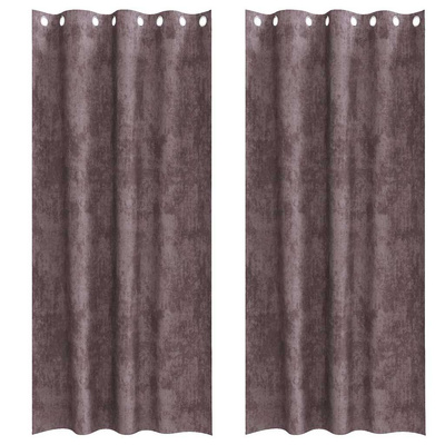 Zasłony z weluru z zasłonami 2 pcs Brązowy 225 x 140 cm Aksamit