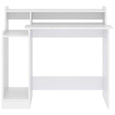vidaXL Biurko z podświetleniem LED, białe, 97x45x90 cm