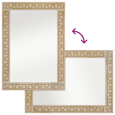 vidaXL Lustro łazienkowe, 50x70x2,5 cm, lite drewno mango i szkło model standard