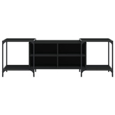 vidaXL Szafka pod TV, czarna, 153x37x50 cm, materiał drewnopochodny