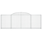 Kosze gabionowe, 25 szt, 300x30x100/120cm, galwanizowane żelazo