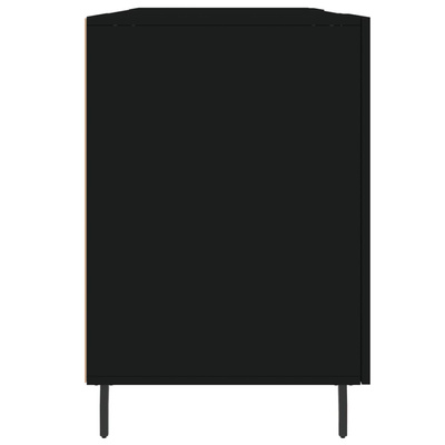 vidaXL Biurko, czarne, 140x50x75 cm, materiał drewnopochodny