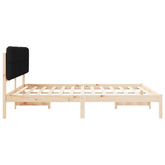 Ramka łóżka z tapicerowanym wezgłowiem Czarny 200 x 200 cm
