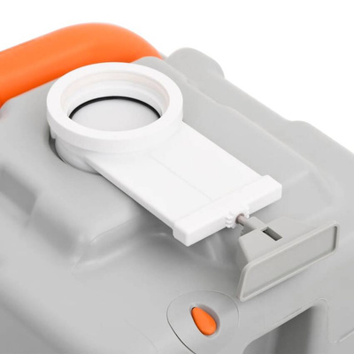vidaXL Przenośna toaleta turystyczna, szaro-biała, 15+10 L, HDPE