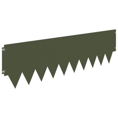 Krawężnik do trawnika 20 szt. 103 x 30 cm Stal Oliwkowy zielony