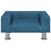 vidaXL Legowisko dla psa, niebieskie, 50x40x26,5 cm, aksamitne