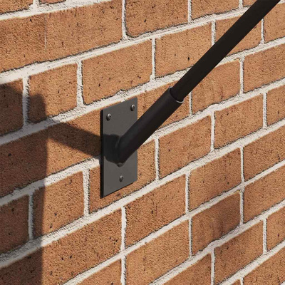 Uchwyt na maszt flagowy Czarny 10,5 x 7,5 x 0,25 cm Stal