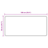Chodnik dywanowy MARSA Czarny 50 x 100 cm Poliester i PVC