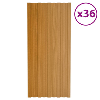 Panel dachowy 36 pcs naturalny 100 x 45 cm Stal galwanizowana