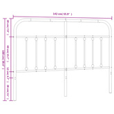 Metalowe wymienne wezgłowie, białe, 135 cm