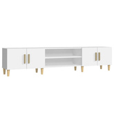 vidaXL Szafka pod TV, biała, 180x31,5x40 cm, materiał drewnopochodny