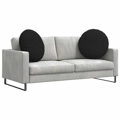 Poduszki na siedziska 2 pcs Czarny ?80 x 29 cm tkanina