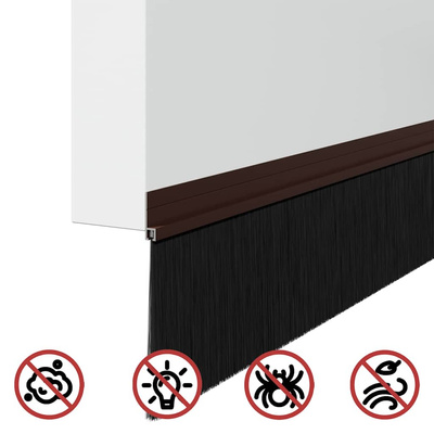 Szczotki uszczelniające do drzwi samoprzylepne 2 szt. 100 cm