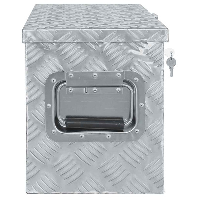 Aluminiowa skrzynia, 80 x 30 x 35 cm, srebrna