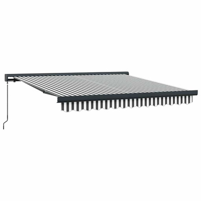 Zwijana markiza, antracytowo-biała, 3x2,5m, tkanina i aluminium