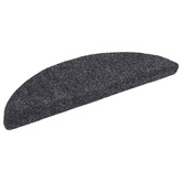 Maty na schody samoprzylepne 15 szt. 56x17x3 cm Ciemnoszary półokrągły
