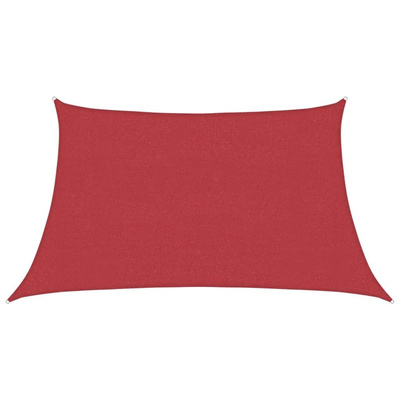 Żagiel przeciwsłoneczny, 160 g/m?, czerwony, 3/4x2 m, HDPE