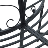 Ławka Drzewna 8 -osobowy Ø 160 x 89 cm steel Czarny Okrągły
