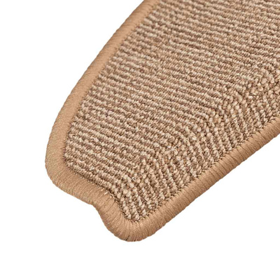 Maty na schody 15 szt. 65x21x4 cm Jasnobrązowe, półokrągłe, duże