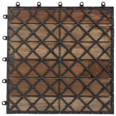 Płytka Tarasowa 10 pcs Szary 30 x 30 cm Drewno Akacjowe
