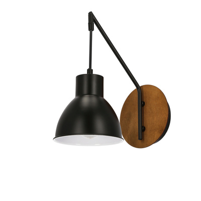 Kinkiet Vario loft czarny metalowy na wysięgniku do salonu E27