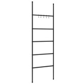 Stojak drabina na ręczniki, z 5 poziomami, czarny, 58x175 cm
