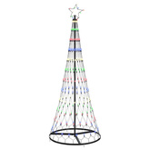 Choinka świąteczna LED z podstawą Wielokolorowe 184.5 cm Metal