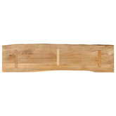 Blat stołu, 160x40x2,5 cm, naturalna krawędź, lite drewno mango