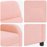 Fotel recliner różowy Bouclé