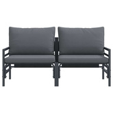 Meble Ogrodowe 2 Sztuka Antracyt 80 x 80 x 71 cm Stal