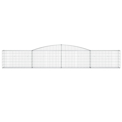 Kosze gabionowe, 6 szt, 400x30x60/80 cm, galwanizowane żelazo
