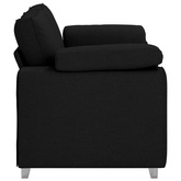 Sofa dwuosobowa Czarny 160 cm tkanina
