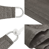 Żagiel przeciwsloneczny, 160 g/m?, antracytowy, 2,5x3 m, HDPE