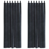 Zasłony zaciemniające 2 pcs Ciemnoszary 140 x 225 cm Aksamit