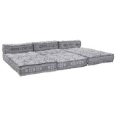 Modularna jednostka sofy 4 pcs jasnoszary tkanina