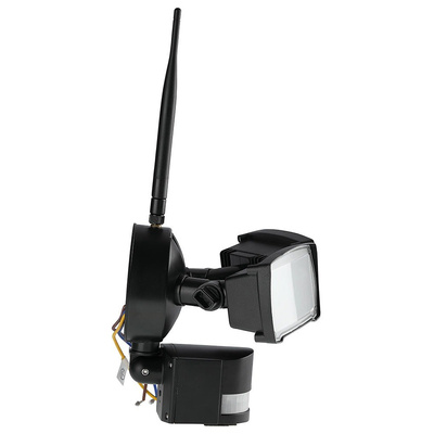18W Naświetlacz LED SMD z czujnikiem ruchu i kamerą / Wifi / Barwa:6000K / Obudowa: Czarna