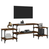 vidaXL Szafka pod TV, brązowy dąb, 157x35x52 cm
