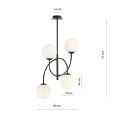 Żyrandol ARCHI 4B BL OPAL