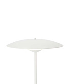 Lampa stojąca LUND w stylu skandynawskim – biały klosz talerz - nowoczesna lampa podłogowa LED
