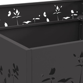 Kominek Czarny 80 x 80 x 30 cm Stal